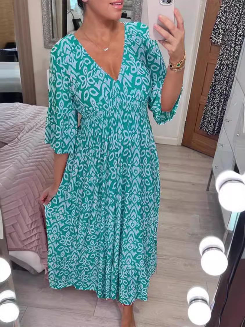 Vestido estampado de corte holgado