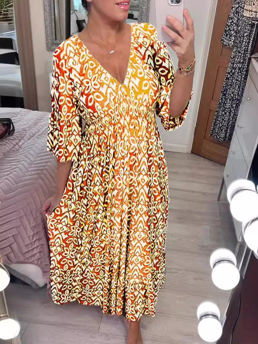 Vestido estampado de corte holgado