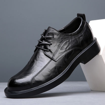 Zapatos de cuero auténtico para hombre (estilo de punta redonda)