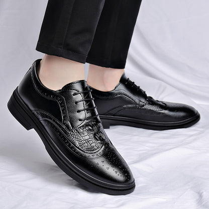 Zapatos de cuero de negocios de estilo británico para hombre