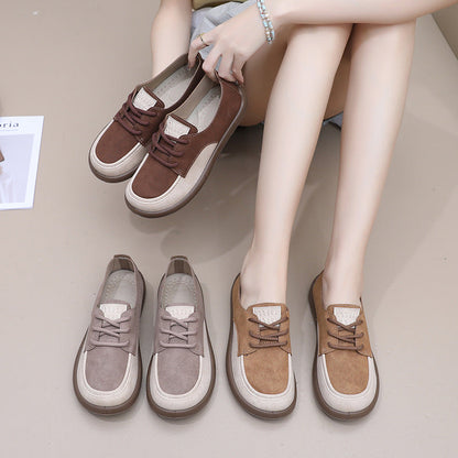 Zapatos resistentes al desgaste con punta redonda para mujer