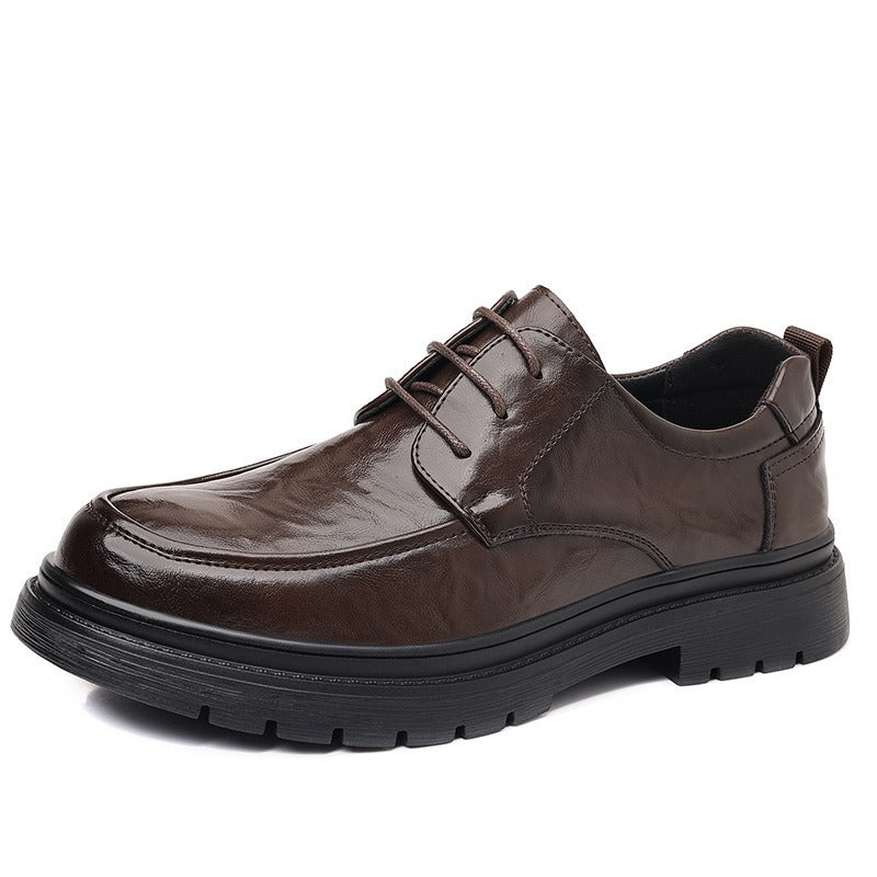 Zapatos de cuero casuales y versátiles para hombre