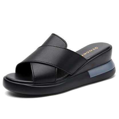 Sandalias de plataforma de punta abierta para mujer