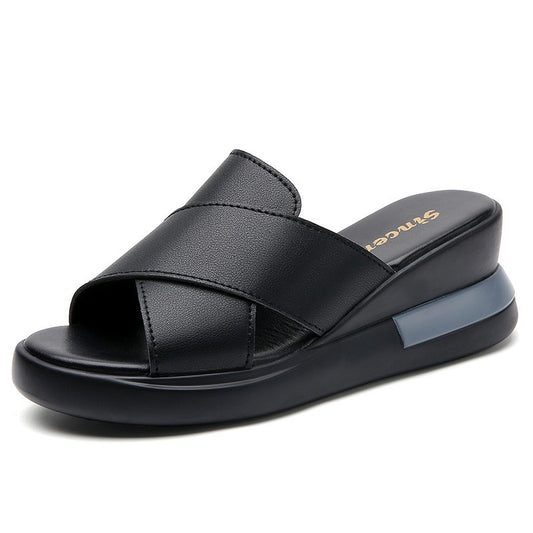 Sandalias de plataforma de punta abierta para mujer