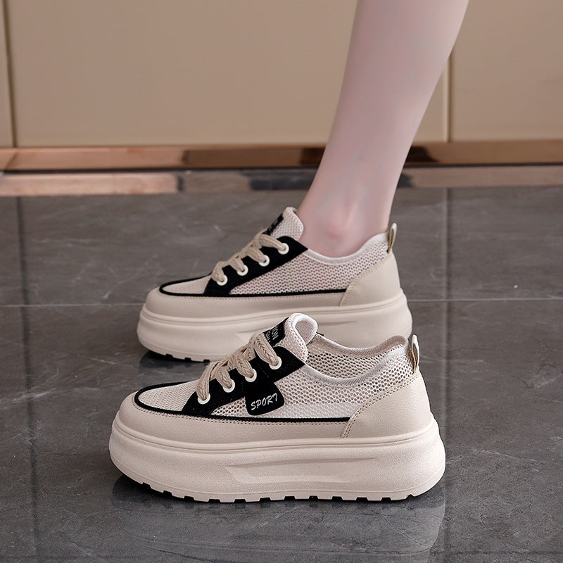 Zapatos casuales de plataforma con aberturas para mujer