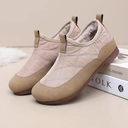 Zapatos de algodón sin cordones con suela blanda