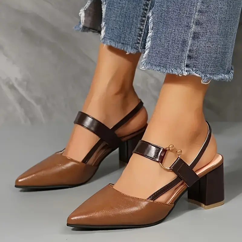 Zapatos de salón de tacón medio con pulsera para mujer