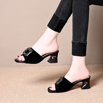 Sandalias planas tipo pala de estilo francés