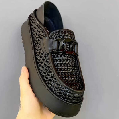 Zapatillas de malla tejidas a mano para hombre