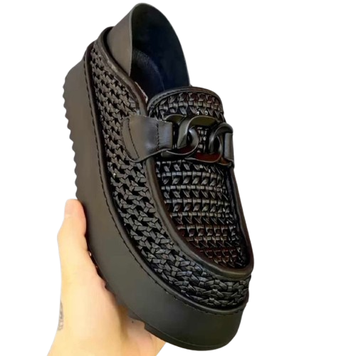 Zapatillas de malla tejidas a mano para hombre
