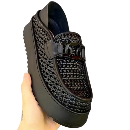 Zapatillas de malla tejidas a mano para hombre
