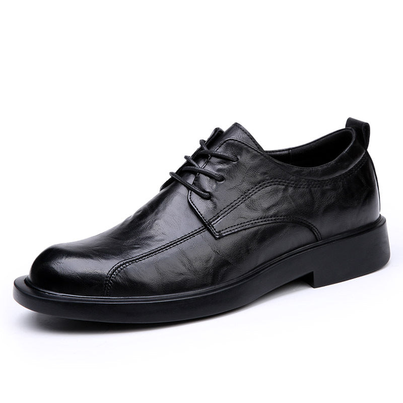 Zapatos de cuero auténtico para hombre (estilo de punta redonda)