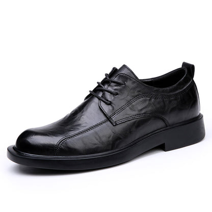 Zapatos de cuero auténtico para hombre (estilo de punta redonda)