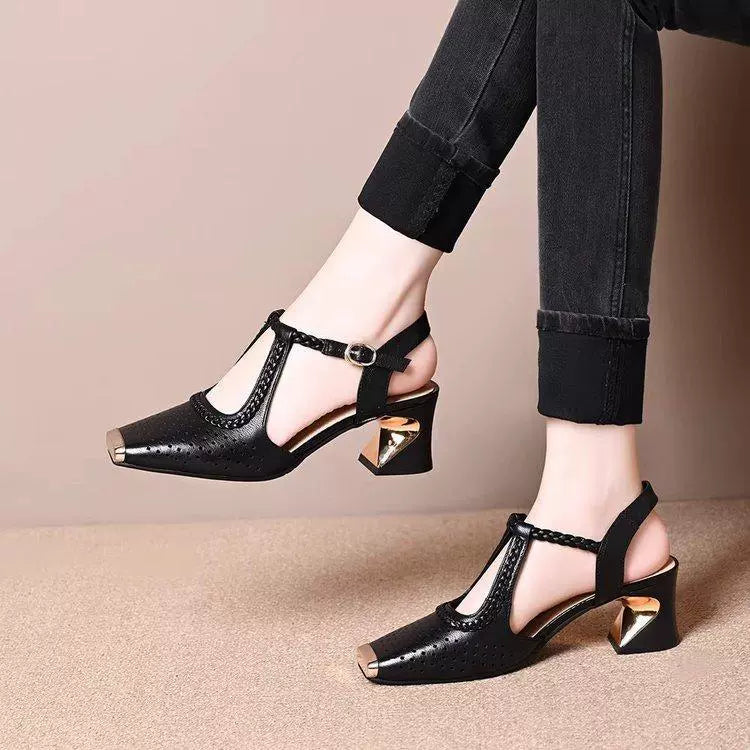 Sandalias cerradas de estilo francés para mujer
