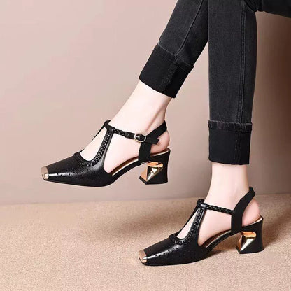 Sandalias cerradas de estilo francés para mujer