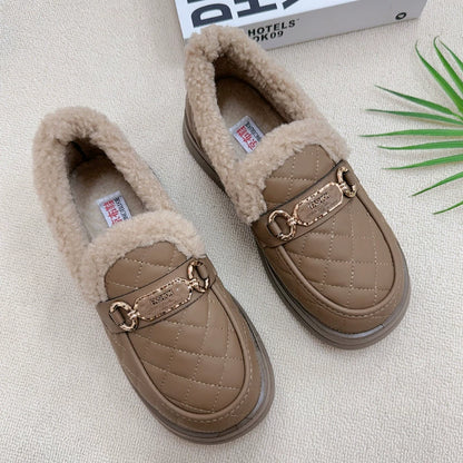 Zapatos acolchados tipo mocasín con plataforma para mujer