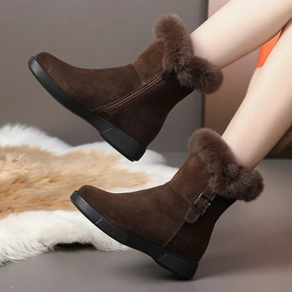 Botas de nieve cálidas y gruesas para mujer