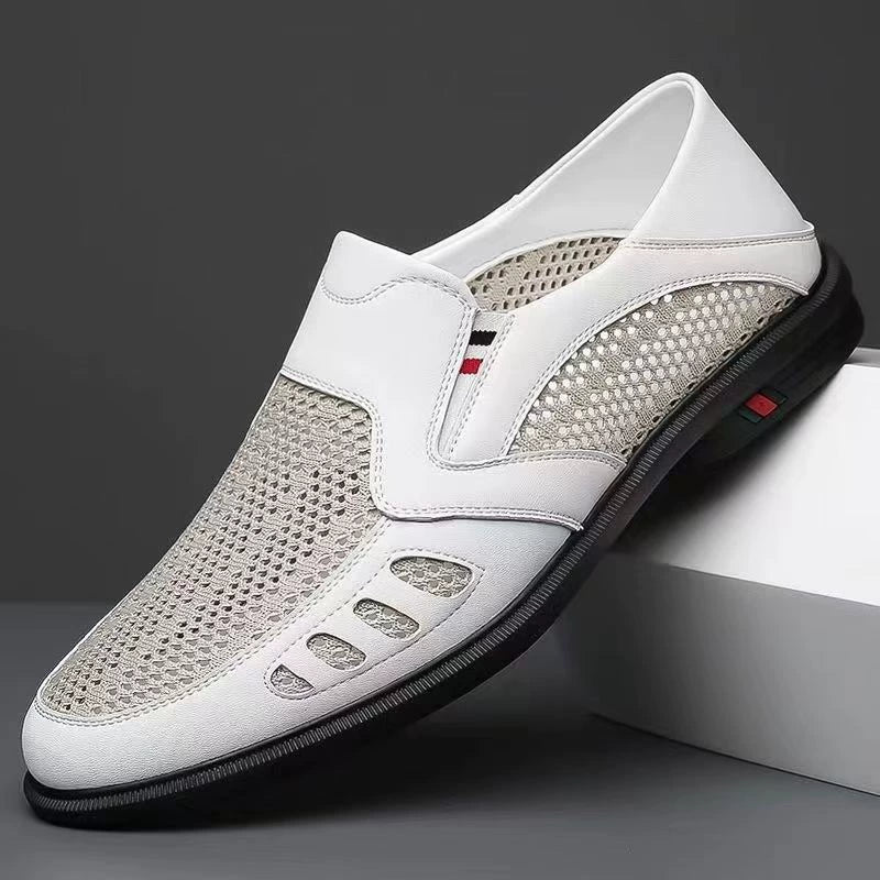 Zapatillas de malla sin cordones para hombre