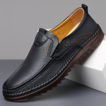 Zapatos casuales bajos para hombre (piel de vacuno de grano superior)