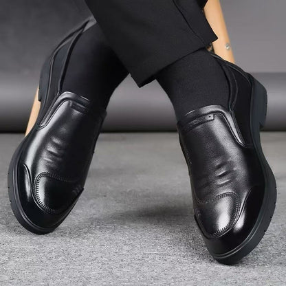 Zapatos casuales de cuero para hombre con suela blanda