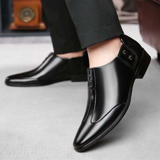 Zapatos de cuero formales de negocios para hombre, de punta afilada