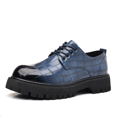 Zapatos de vestir para hombre con suela gruesa para aumentar la estatura