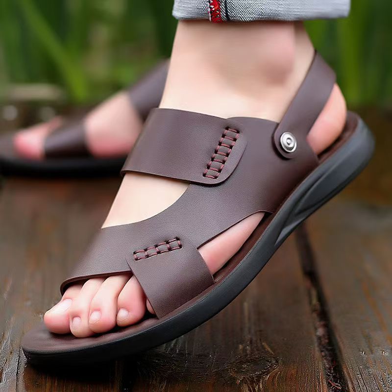 Sandalias de conducir para hombre, de suela gruesa y antideslizantes