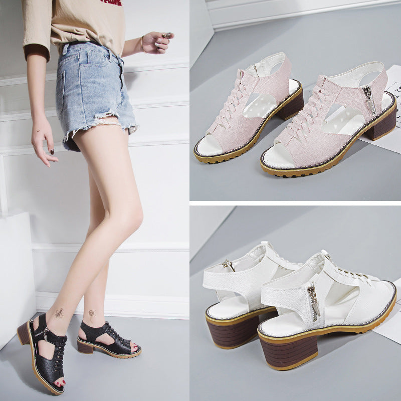 💖【100% cuero genuino】Sandalias clásicas con plataforma para mujer