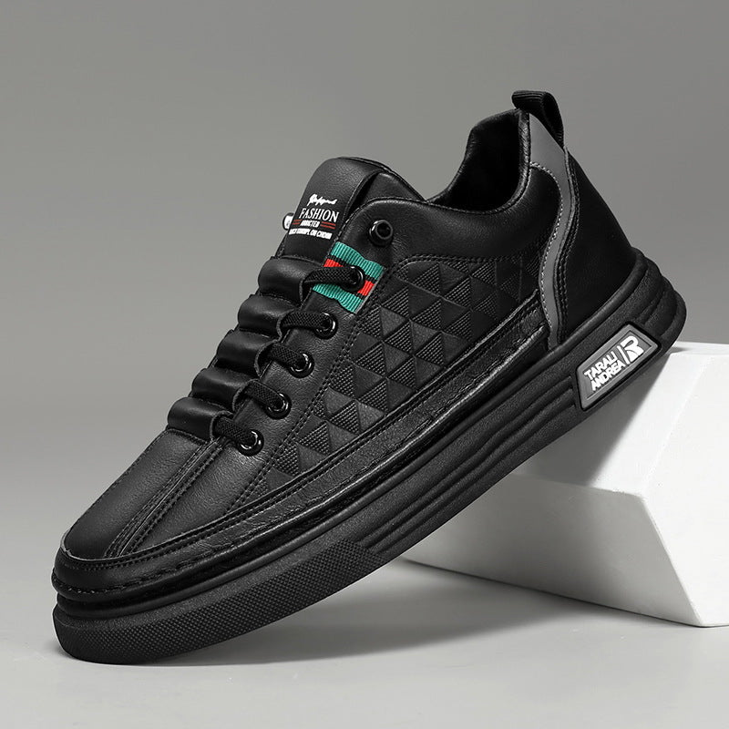 Zapatos planos de cuero suave para hombre coreano