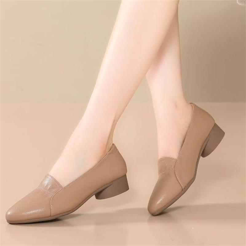 Zapatos de piel de corte bajo versátiles