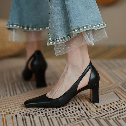 Tacones altos vintage para mujer