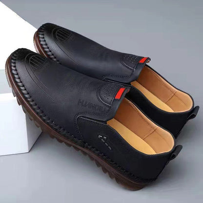 Zapatos de vestir para conducir, antideslizantes y de suela blanda