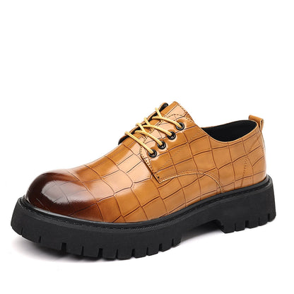 Zapatos de vestir para hombre con suela gruesa para aumentar la estatura