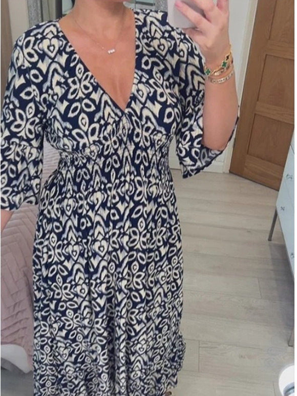 Vestido estampado de corte holgado