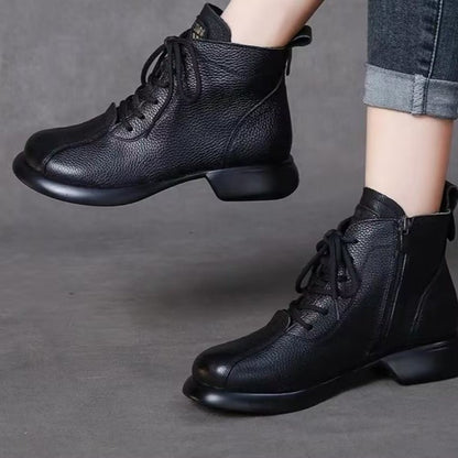 Botines vintage de suela blanda para mujer