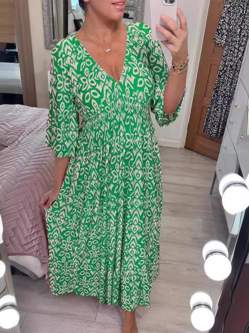Vestido estampado de corte holgado