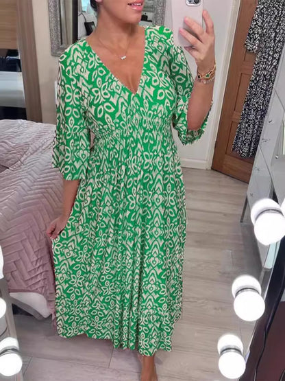Vestido estampado de corte holgado