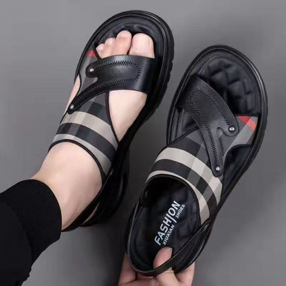 Sandalias a cuadros para hombre
