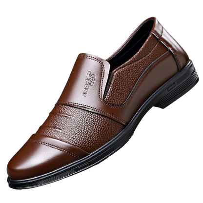 Zapatos de vestir de cuero para hombre, de suela y empeine suaves