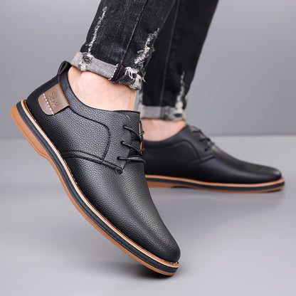 Zapatos de cuero para hombre, estilo ejecutivo casual y elegante