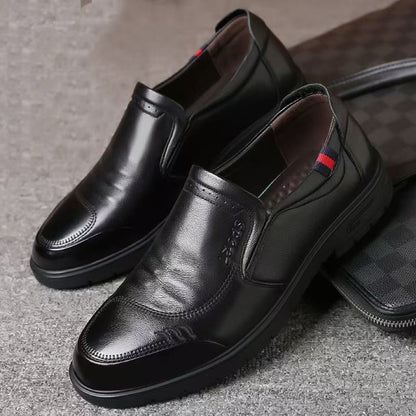 Zapatos casuales de cuero para hombre con suela blanda