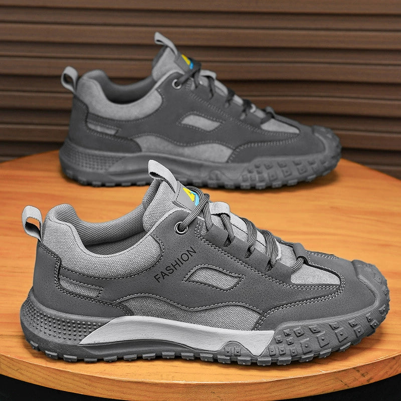 Zapatos casuales de suela blanda, con aberturas y puntera redonda