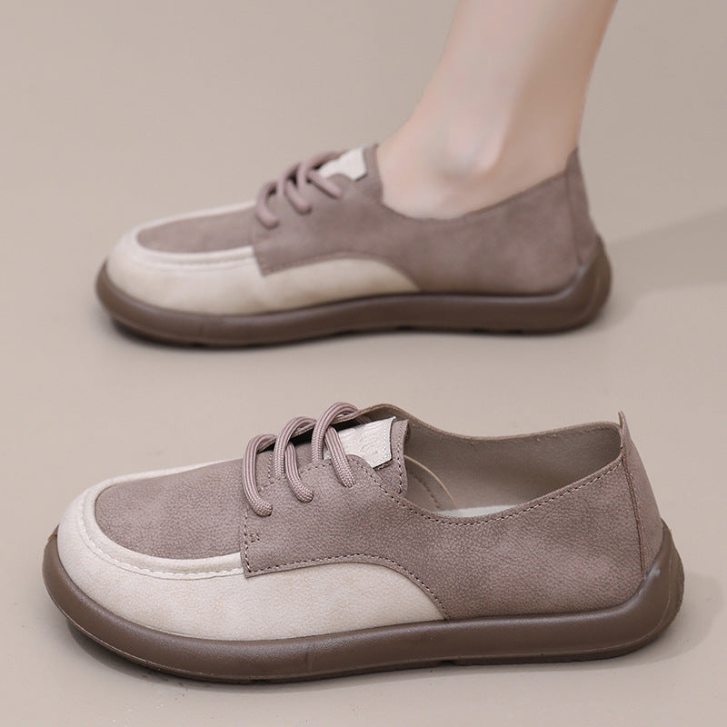 Zapatos resistentes al desgaste con punta redonda para mujer