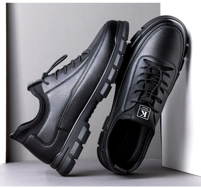 Zapatos casuales de cuero estilo deportivo para hombre