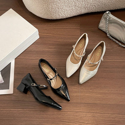 Tacones de tacón grueso con amortiguación y protección para los dedos