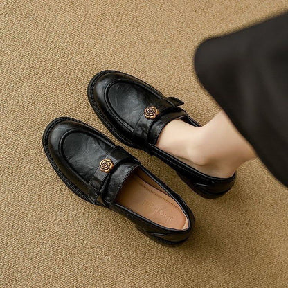 Zapatos de mujer de cuero suave y estilo vintage