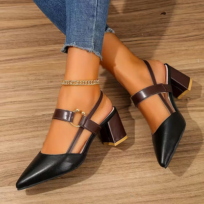 Zapatos de salón de tacón medio con pulsera para mujer