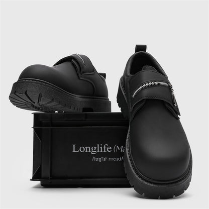 Zapatos casuales de cuero mate premium para hombre