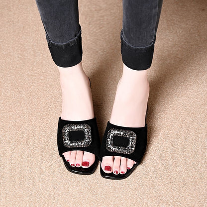 Sandalias planas tipo pala de estilo francés
