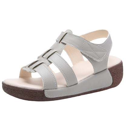 Sandalias romanas de suela blanda para mujer